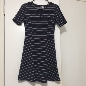 H&M Navy blue striped dress